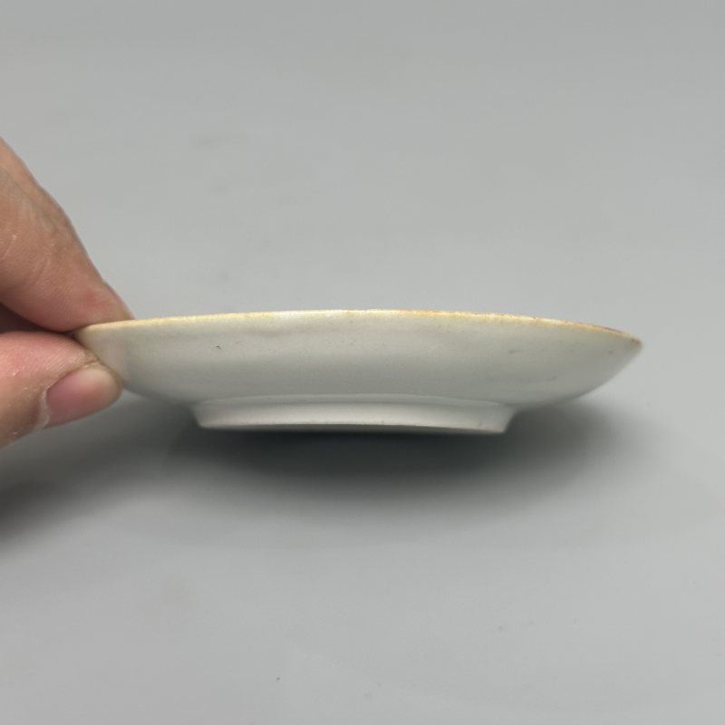 清雍正 青花矾红描金花卉纹盘一对 - 图23