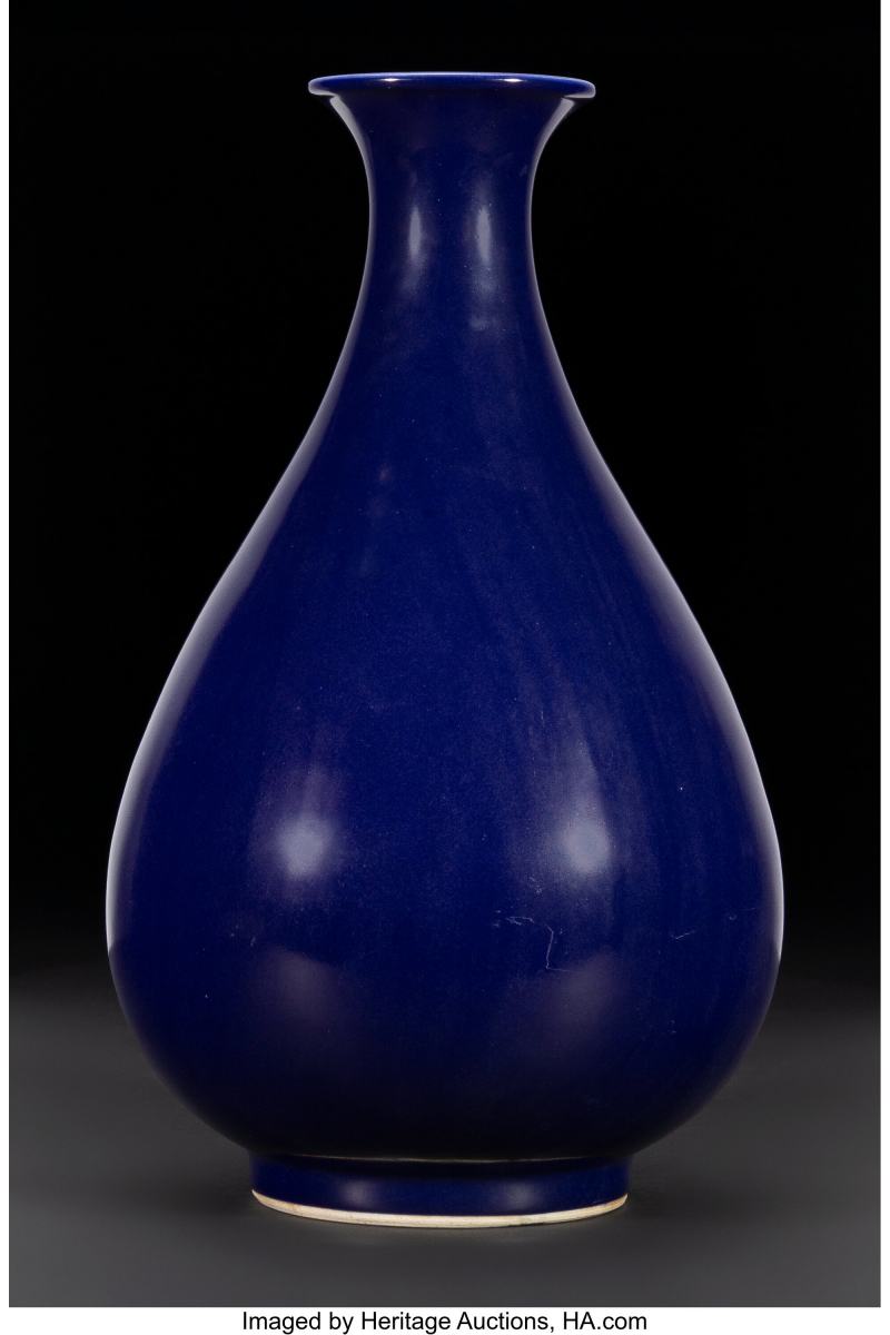 A Chinese Cobalt-Blue Glazed