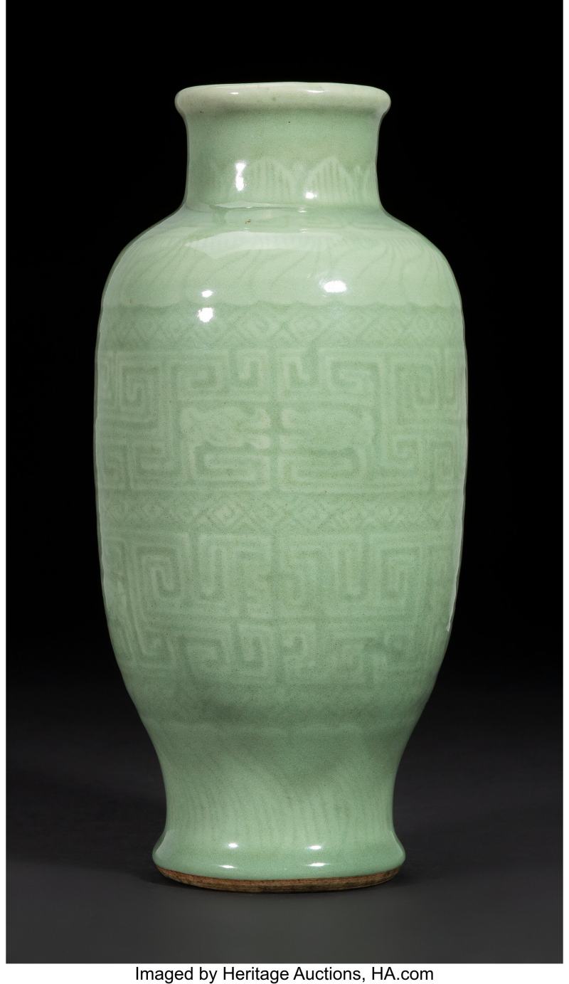 A Chinese Celadon-Glazed Vase