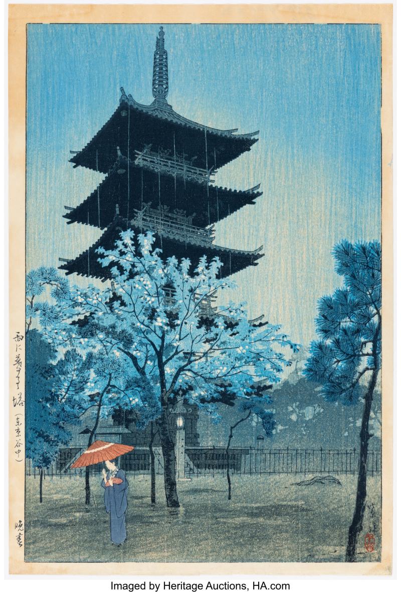 Kasamatsu Shiro (Japanese, 1898-1991), Three Works, Night Scenes