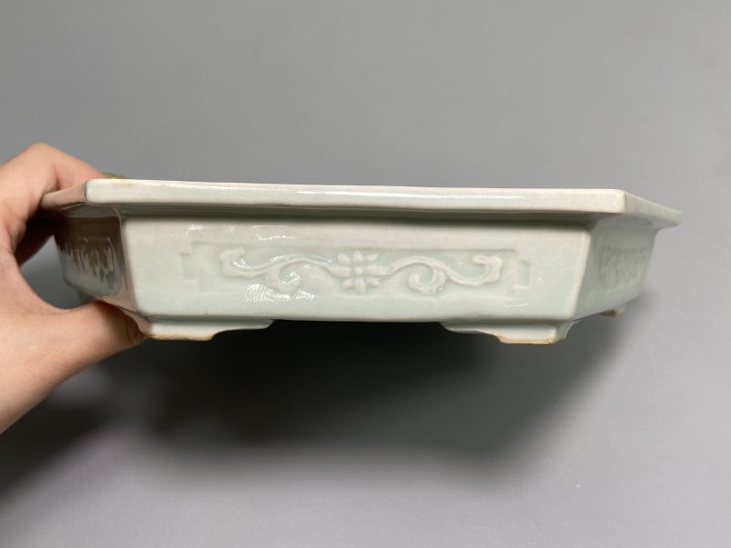清 青釉六方水洗 - 图13