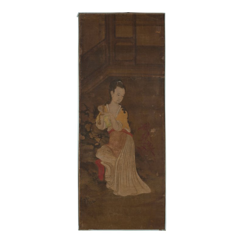 郎世寧（1688-1766）畫派　清宮洋装仕女圖　設色绢本　鏡框　十八世紀 | SCHOOL OF GIUSEPPE CASTIGLIONE (LANG SHINING, 1688-1766) - 图3