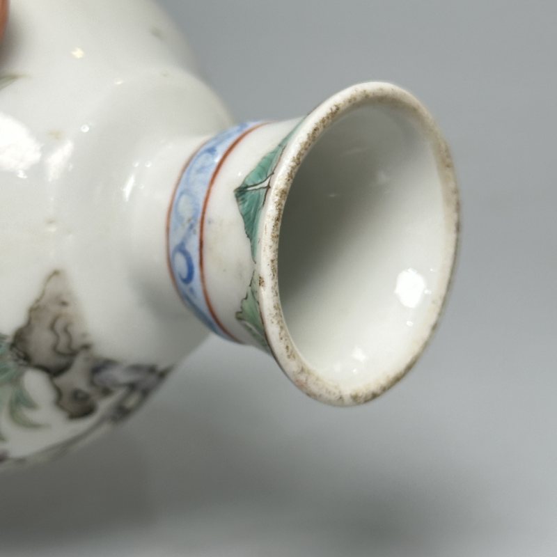 清晚期 粉彩过枝梅花图高足杯 - 图9