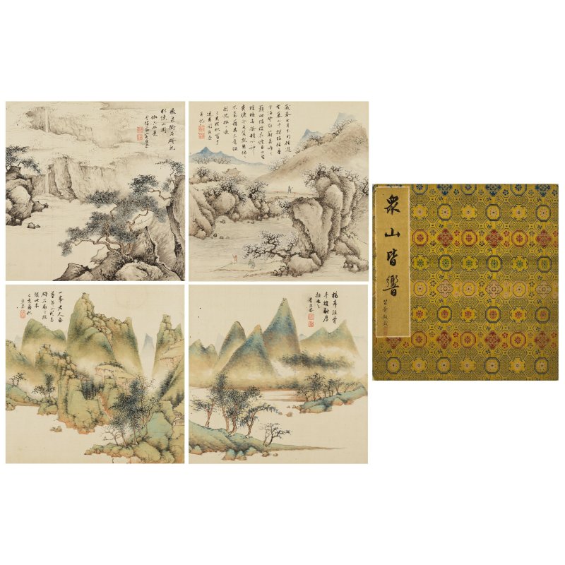 李熙泰　仿古山水　設色絹本　冊頁十二開　一八九九年作 | LI XITAI (LATE QING DYNASTY)