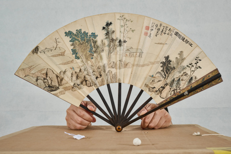 伊秉绶、郭师濂 1807年作 《江邨秋艳图》、《书法》 - 图2