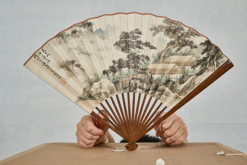 吴湖帆 1943年作 为衡如先生作《夏日山居》、行书《石湖歌咏》 - 图2