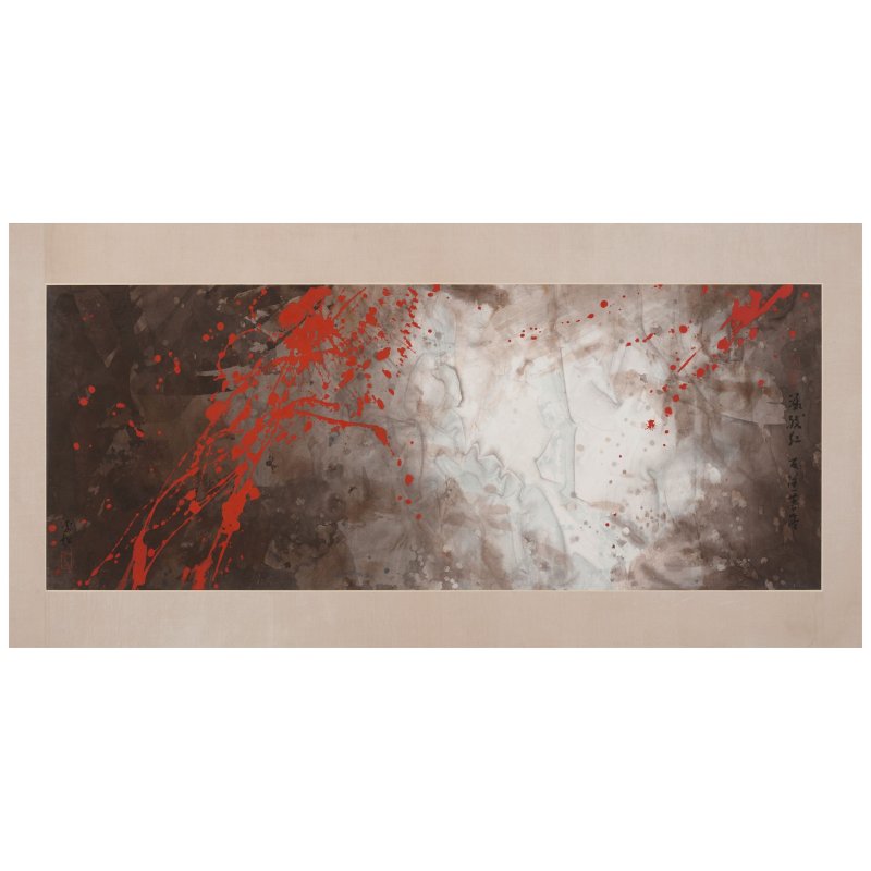 李超（生於1957年） 潑灑朱紅——叛逆菩薩 設色紙本裱於畫闆　畫框两件 二〇二六年作 | LI CHIU (BORN 1957) - 图4