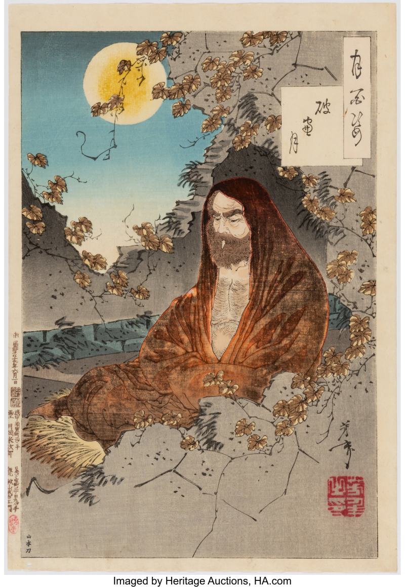 Tsukioka Yoshitoshi (Japanese, 1839-1892), Three Works, from the series One Hundred Aspects of the Moon (Tsuki hyakushi), 1886-89 - 图3