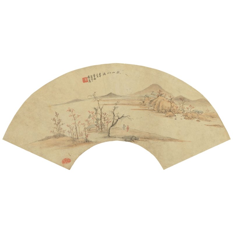 張之萬（1811-1897）　仿古山水冊　設色紙本　扇面冊頁八開　一八七二年作 | ZHANG ZHIWAN (1811-1897) - 图17