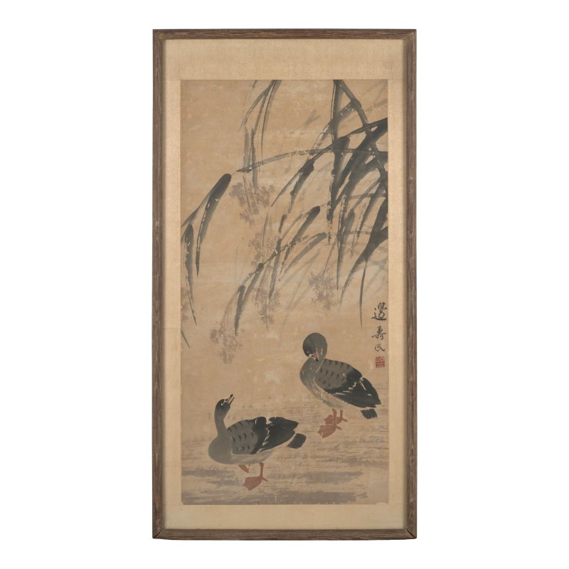 邊壽民（1684-1752）　蘆雁圖　設色紙本　鏡框 | BIAN SHOUMIN (1684-1752) - 图4