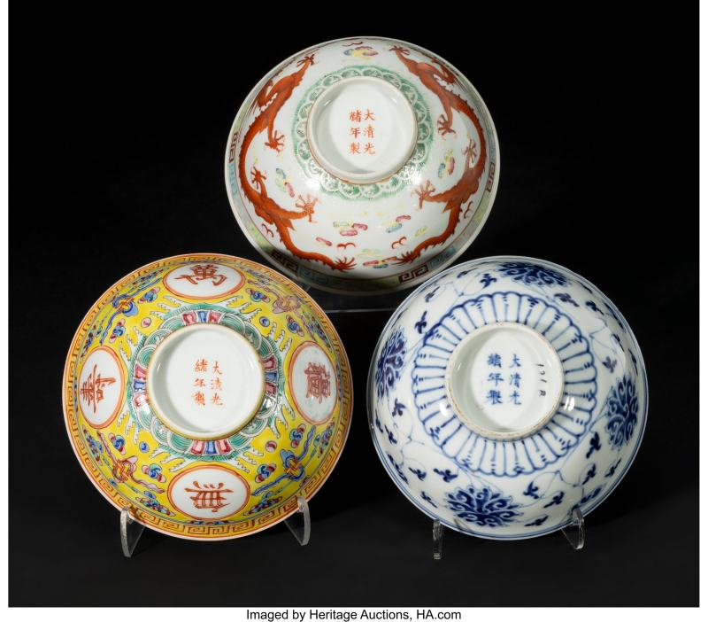 A Group of Three Chinese Enameled Bowls - 图3