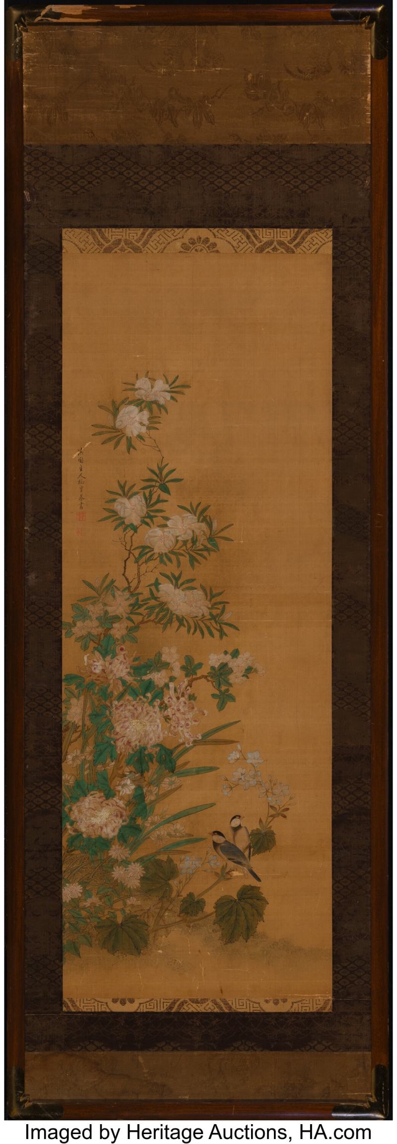 After Yanagisawa Kien (Japanese, 1703-1758), Birds and Peonies - 图2