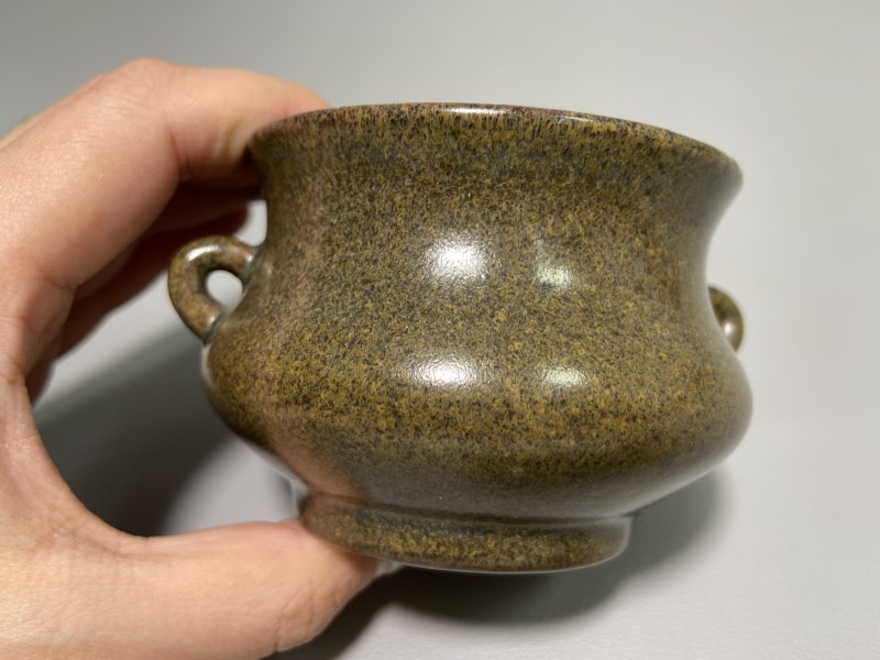 清 茶叶沫釉香炉 - 图5