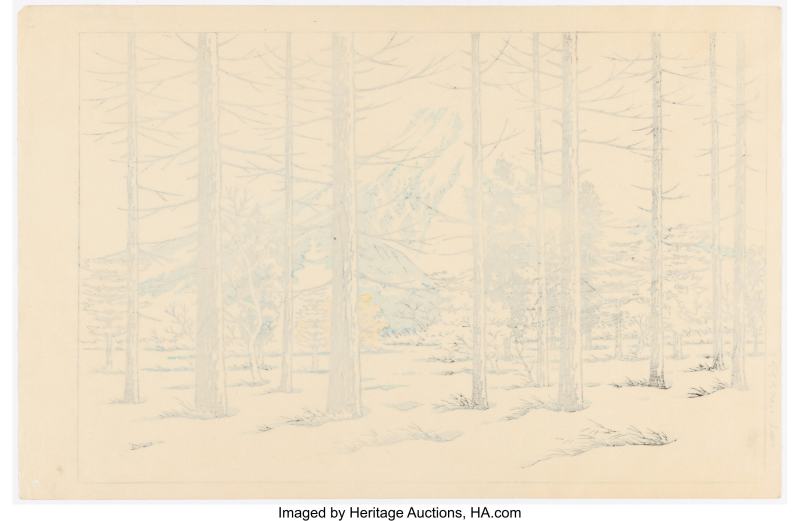 Ito Takashi (Japanese, 1894-1982), Group of Eight Works, Progressive Print Set Mt. Fuji in Mountains (Sanchu no Fuji) - 图9
