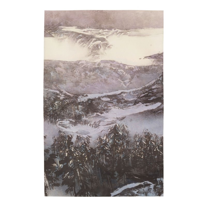 顧媚（顧嘉瀰 1929年生）　山水三聯屏　設色紙本　立軸 | KOO MEI (GU MEI, BORN 1929) - 图7