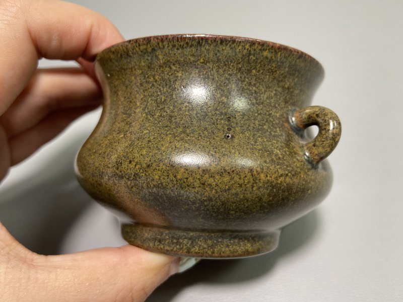 清 茶叶沫釉香炉 - 图8