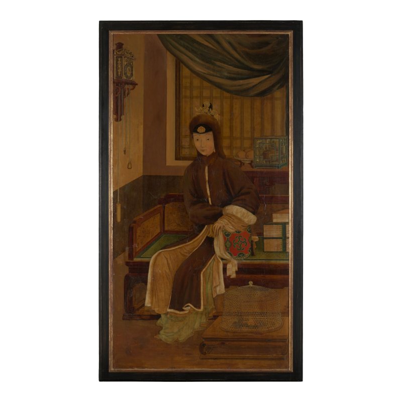 王致誠（1702-1768）畫派　裘裝美人像 | SCHOOL OF JEAN DENIS ATTIRET (WANG ZHICHENG, 1702-1768) - 图4