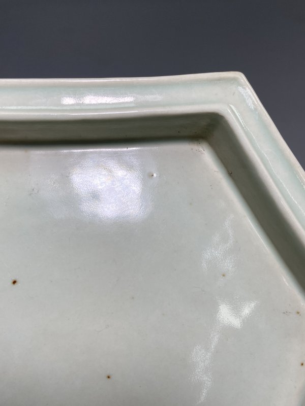 清 青釉六方水洗 - 图9