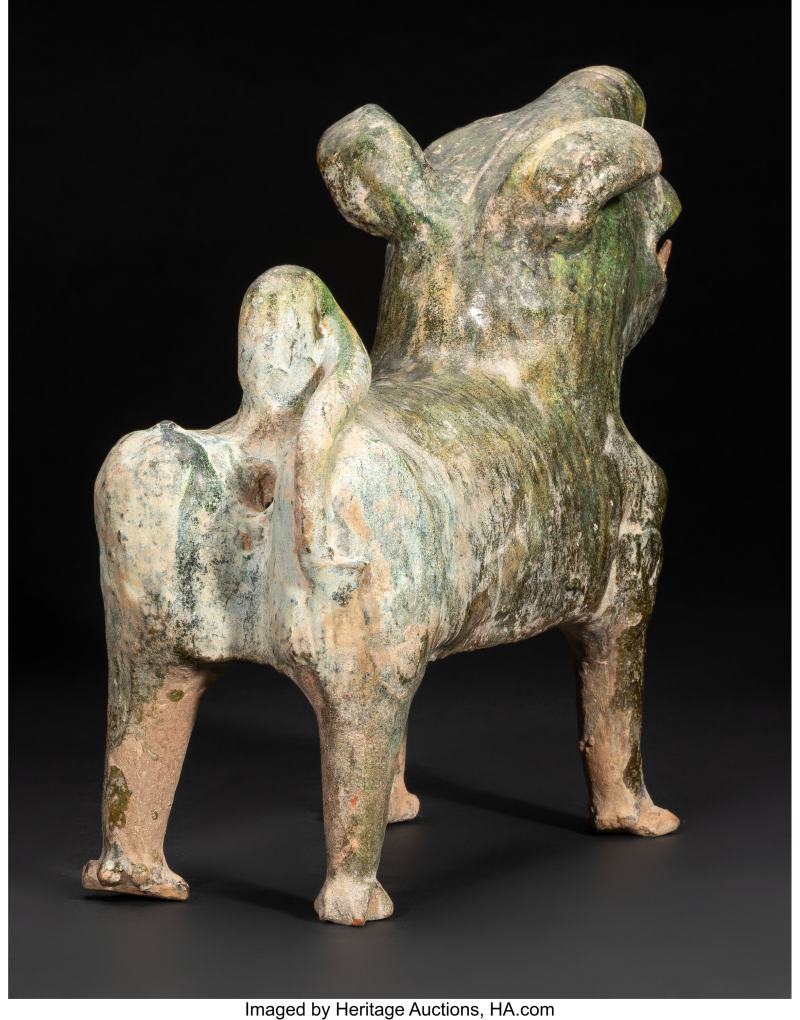 A Chinese Green-Glazed Pottery Dog - 图3