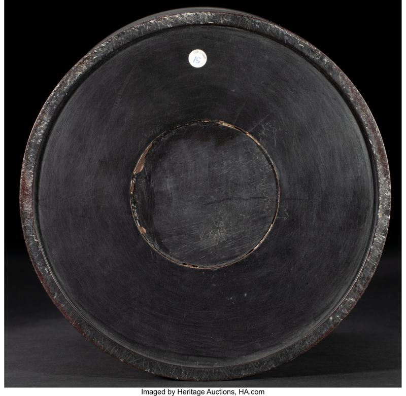 A Chinese Hardstone-Inset Zitan Brushpot - 图5
