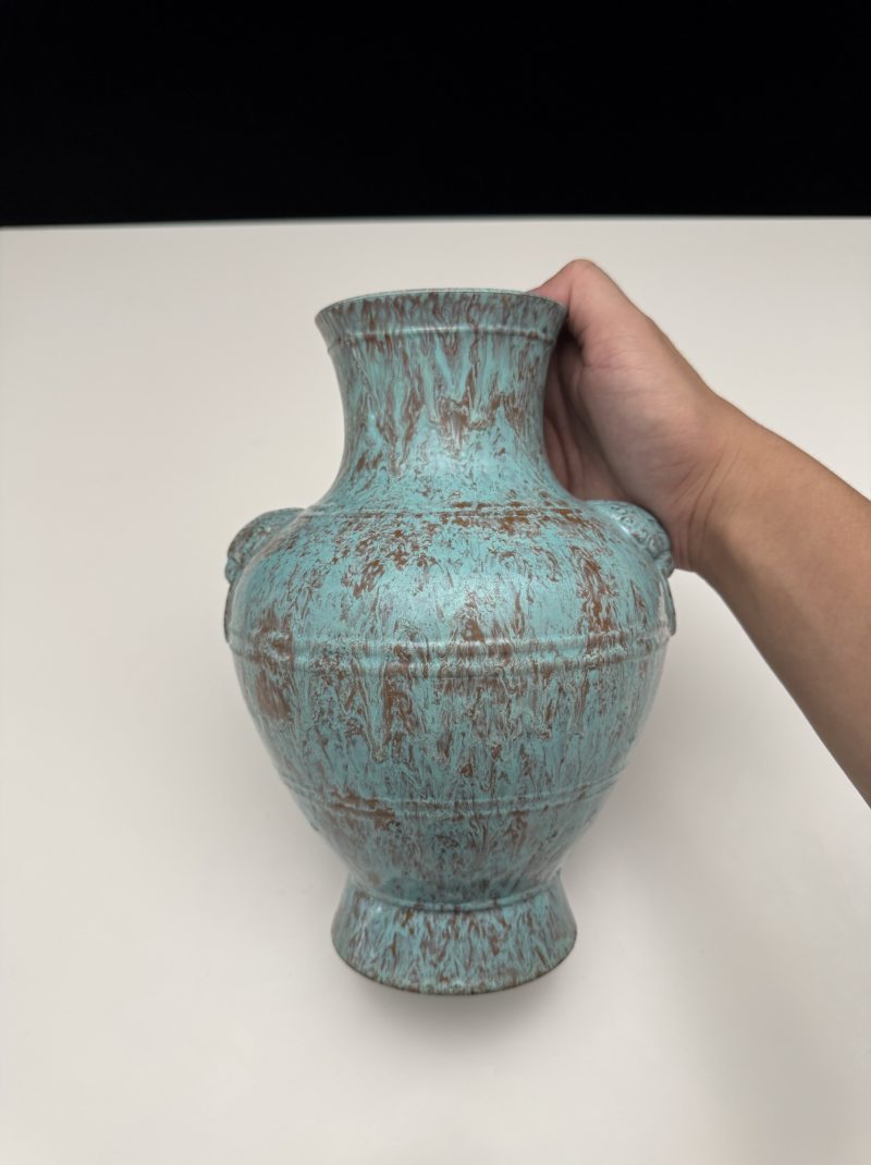 清雍正 炉钧釉辅首尊 - 图7