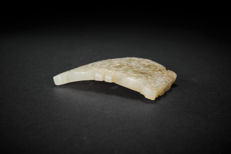 清 白玉楚式双龙凤纹玉珮 - 图3