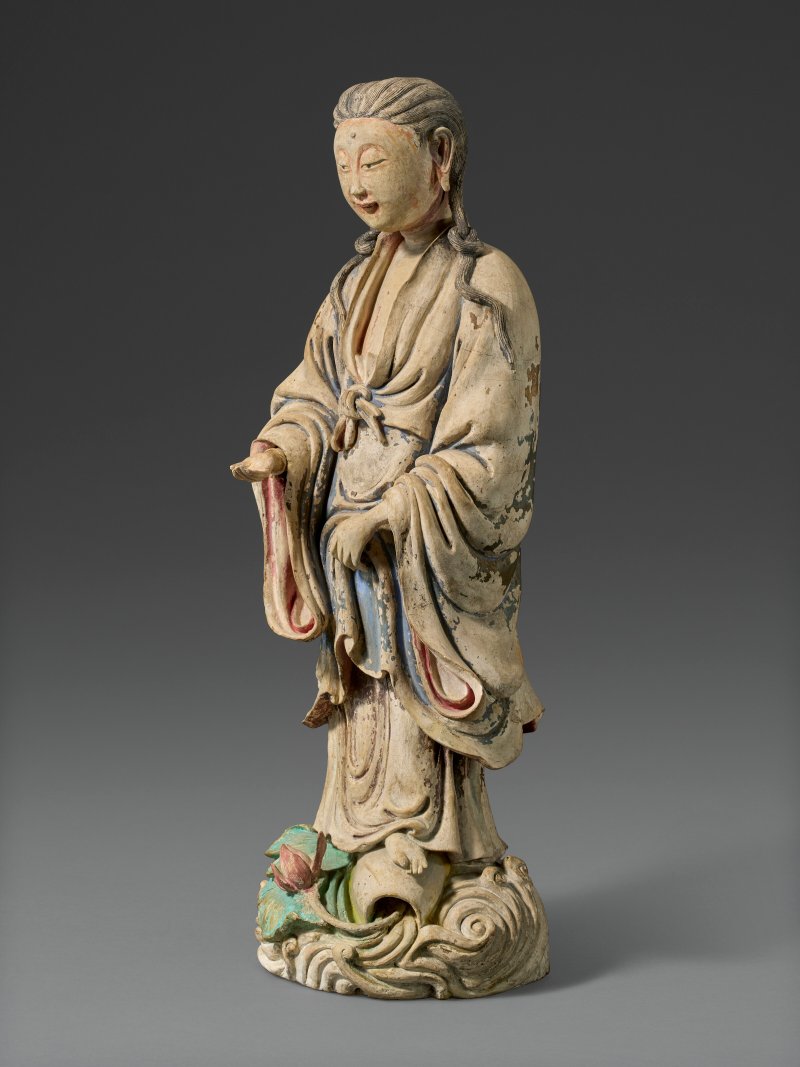 中國 清十八世紀 彩塑觀音立像  CHINA, QING DYNASTY, 18TH CENTURY - 图2