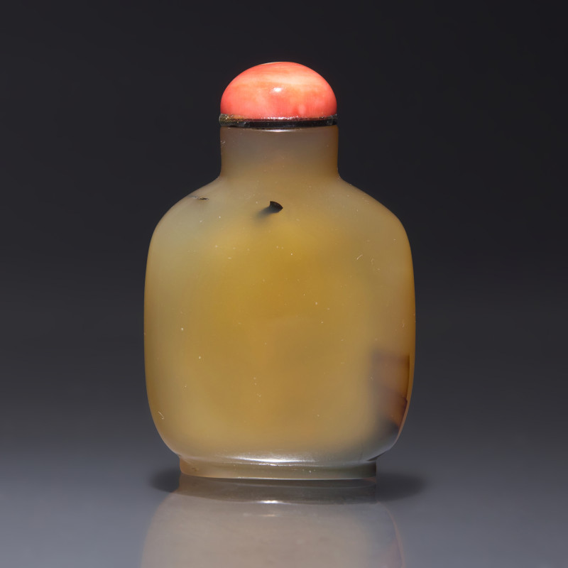 1790–1880年 瑪瑙巧雕人物圖鼻煙壺 | A Chinese "Shadow" Agate Snuff Bottle, Qing Dynasty, Circa 1790-1880 - 图2
