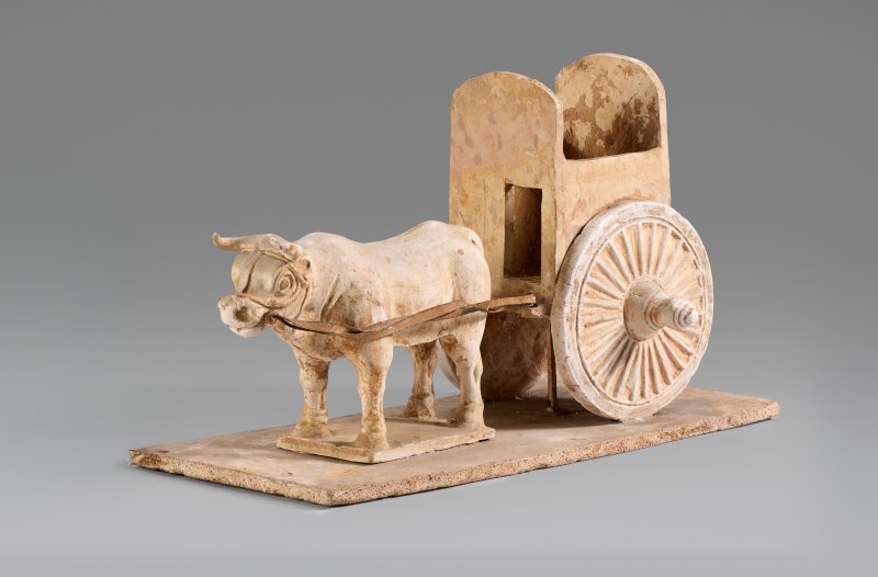中國 唐 彩繪陶牛車  CHINA, TANG DYNASTY (AD 618-907) - 图2
