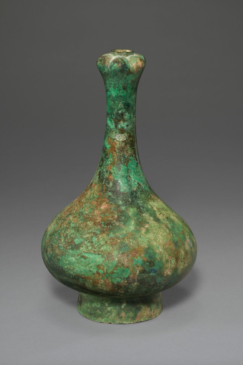 中國 漢 銅蒜頭壺  CHINA, HAN DYNASTY (206 BC-AD 220) - 图2