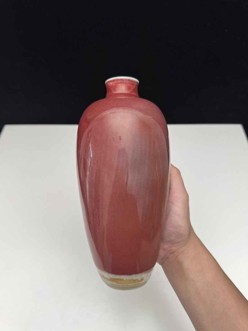 清康熙 郎窑红釉梅瓶 - 图9