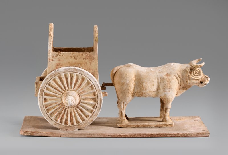 中國 唐 彩繪陶牛車  CHINA, TANG DYNASTY (AD 618-907) - 图3