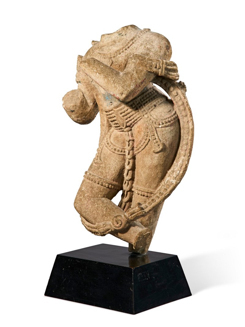 A BUFF SANDSTONE FIGURE OF KRISHNA AS VENOGOPALA  NORTH INDIA, CIRCA 15TH CENTURY - 图3