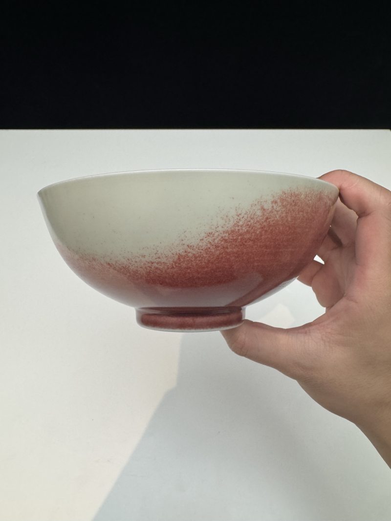 清乾隆 豇豆红釉碗 - 图4
