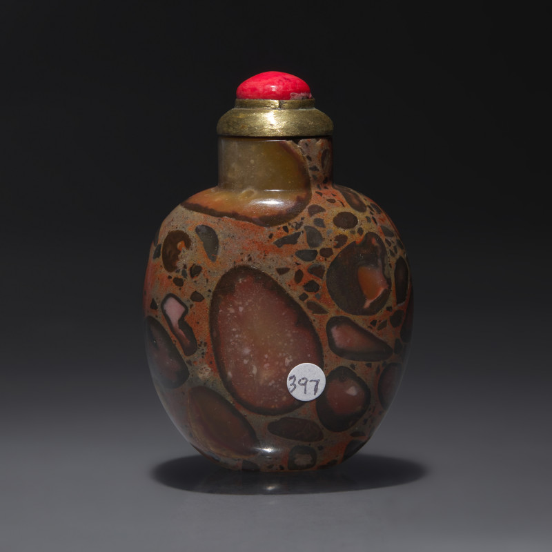 1750–1860年 抱子石鼻煙壺 | A Chinese Puddingstone Snuff Bottle, Qing Dynasty, Circa 1750-1850 - 图2