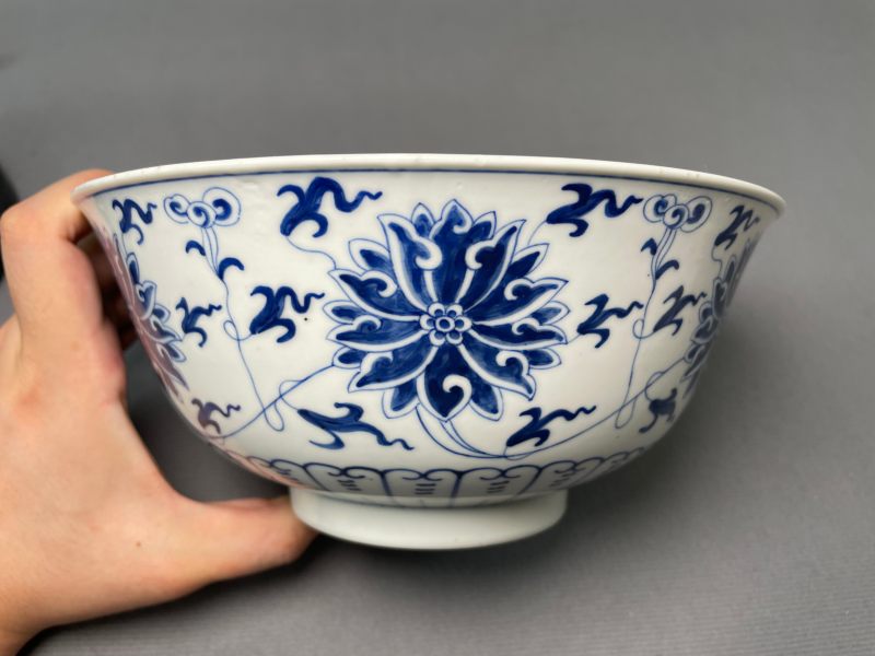 清光绪 青花缠枝莲纹碗 - 图5