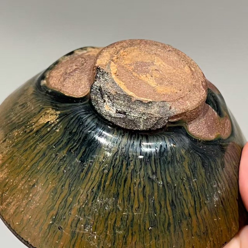明代 建窑黑釉金兔毫小盏 - 图6