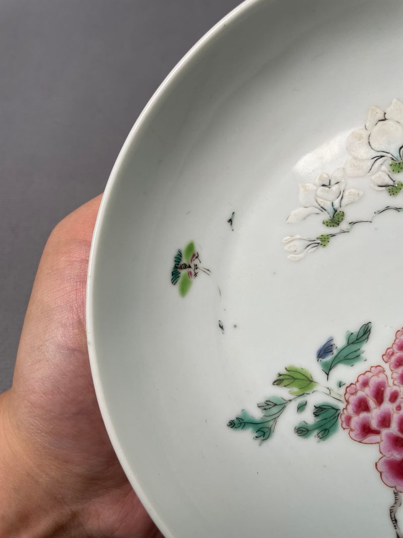 清雍正 粉彩玉堂富贵图盘 - 图5