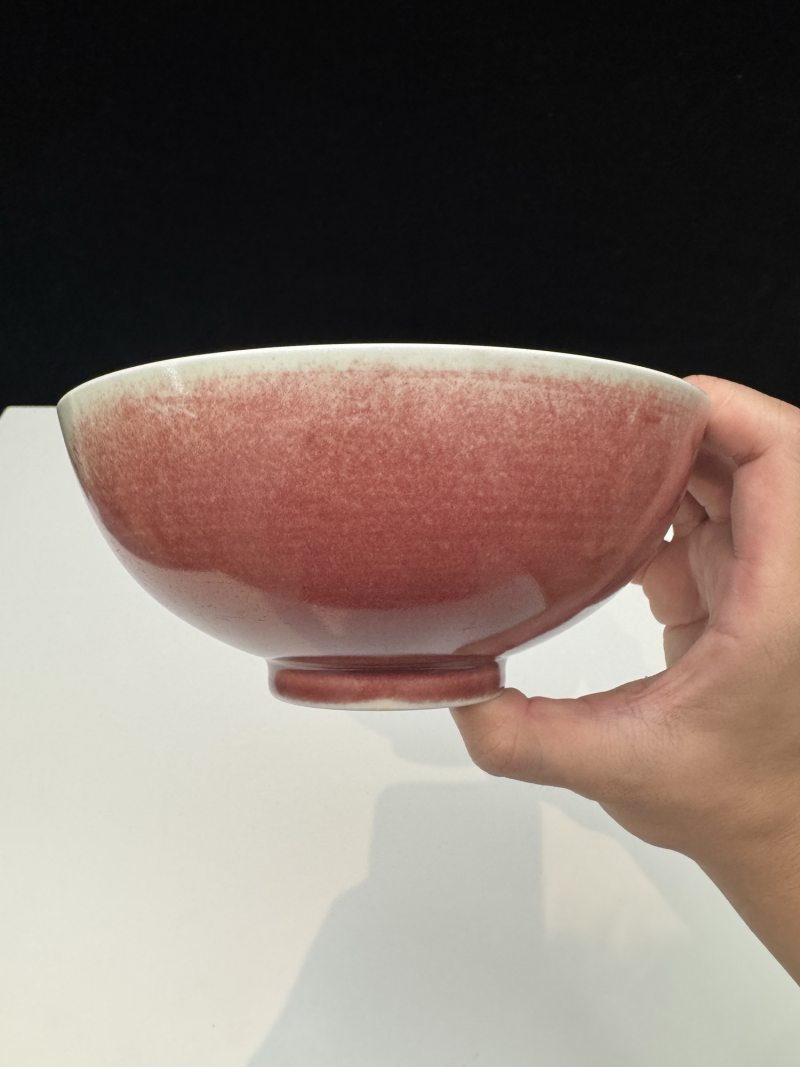 清乾隆 豇豆红釉碗 - 图5