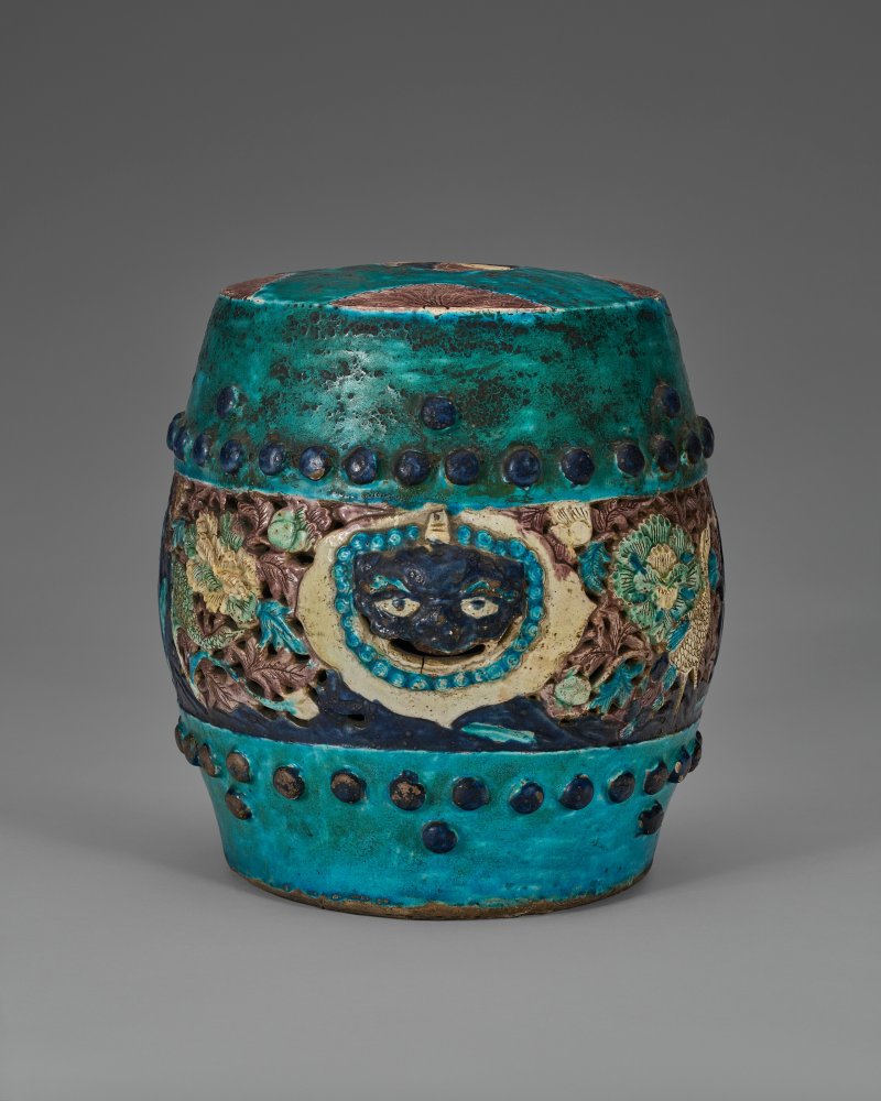 中國 明 琺華鏤空坐墩  CHINA, MING DYNASTY (1368-1644) - 图1