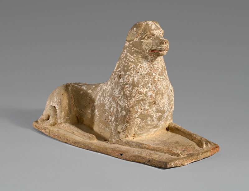 中國 北魏 灰陶臥犬  CHINA, NORTHERN WEI DYNASTY (AD 386-534) - 图2