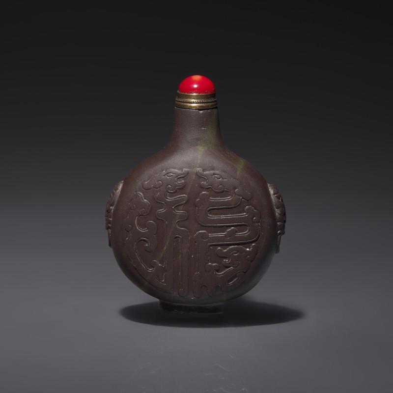 1800–1850年 端石雕龍紋鼻煙壺 | A Chinese Carved Duan Stone Snuff Bottle, Qing Dynasty, Circa 1800-1850 - 图1