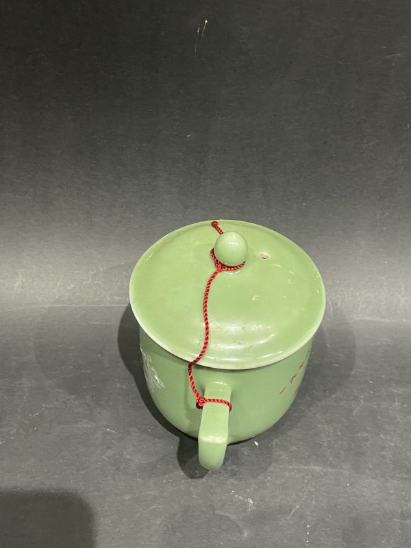 七十年代 豆青釉把杯 - 图5