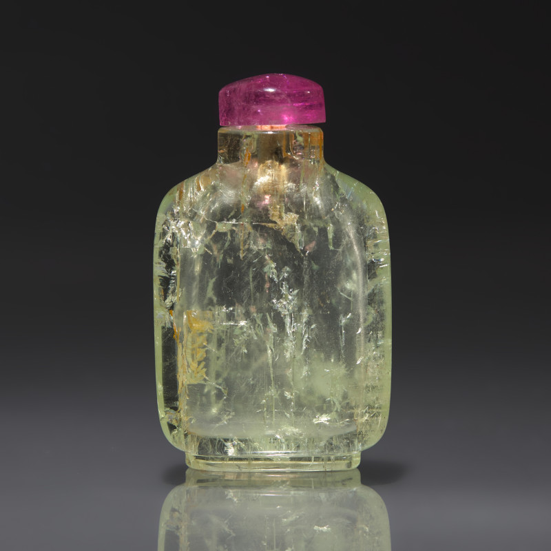 1780–1820年 綠柱石素面鼻煙壺 | A Chinese Pale Green Beryl Snuff Bottle, Qing Dynasty, Circa 1780-1820 - 图1