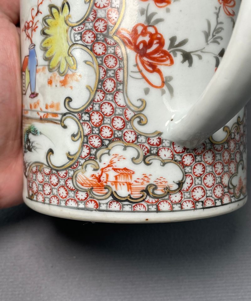 清乾隆 广彩开光人物故事图把杯 - 图22