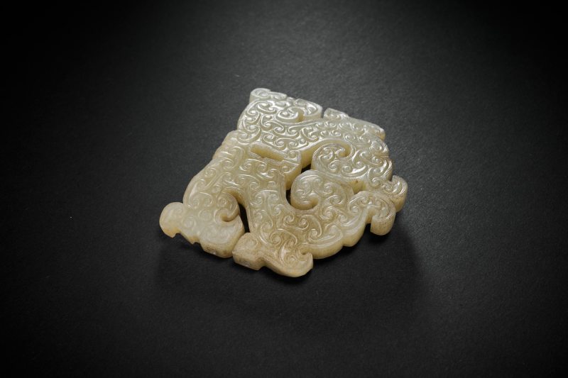 清 白玉楚式双龙凤纹玉珮 - 图9