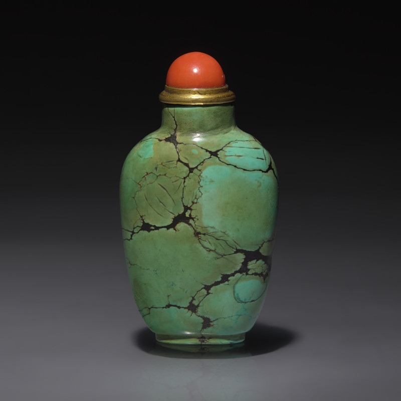 1790–1850年 綠松石鼻煙壺 | A Chinese Turquoise Matrix Snuff Bottle, Qing Dynasty, Circa 1790-1850 - 图2