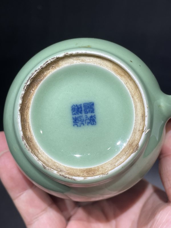 七十年代 豆青釉把杯 - 图8