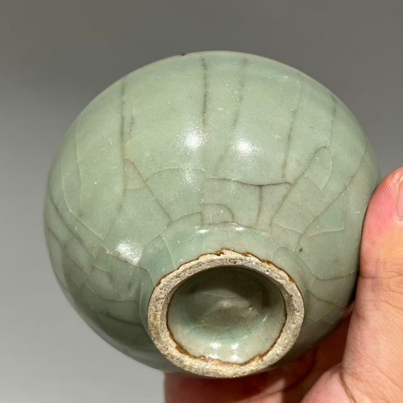 明代 龙泉窑粉青釉芒口杯 - 图7