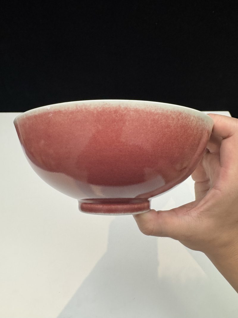清乾隆 豇豆红釉碗 - 图6